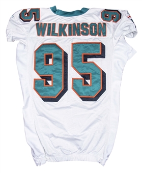 2006 Dan Wilkinson Game Used Miami Dolphins Road Jersey 